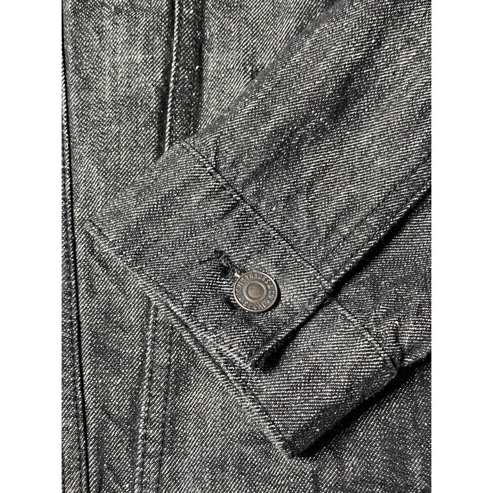Vintage Y2K Levi's 72334 Black Denim Trucker Jacket Men's Large Red Tab - Picture 2 of 12